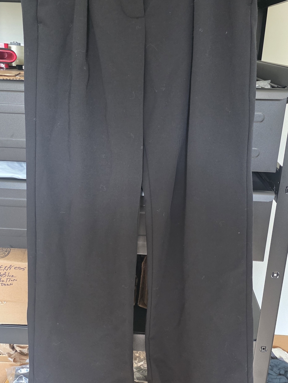 Free People Women's Black Wide-Leg Dress Pants